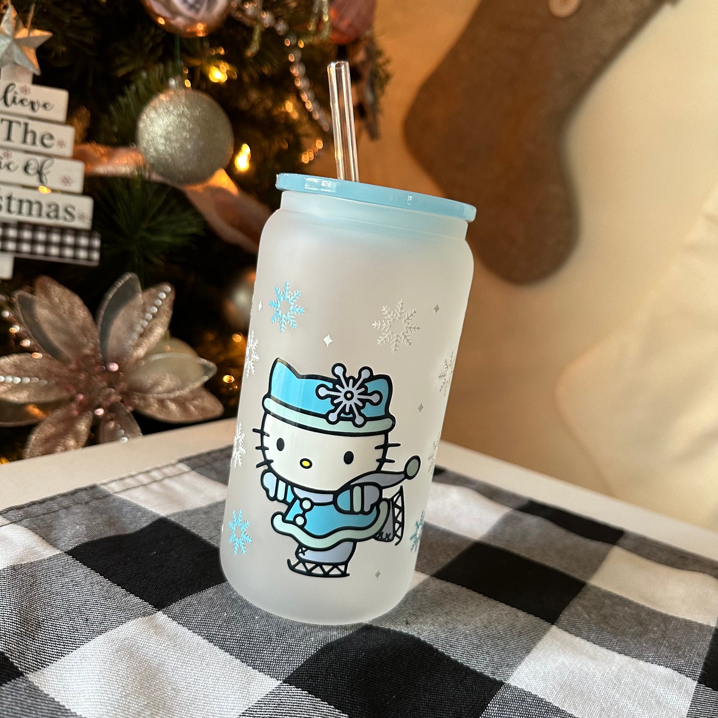 Icey Kitty Glass Can